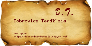 Dobrovics Terézia névjegykártya
