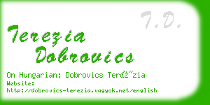 terezia dobrovics business card